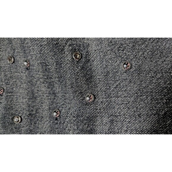 Levi's Black Denim Rhinestone Button Up High-Rise Wedgie Hot Shorts Size 29 - Picture 4 of 12